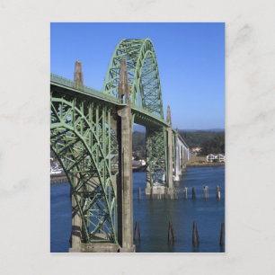 Yaquina Bay-brug overspant de Yaquina Bay Briefkaart