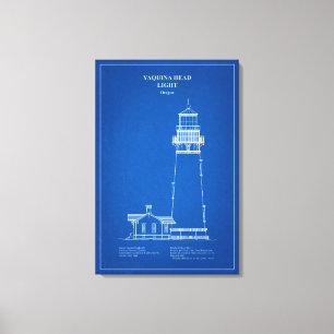 Yaquina Head Lighthouse - Oregon - AD Canvas Afdruk