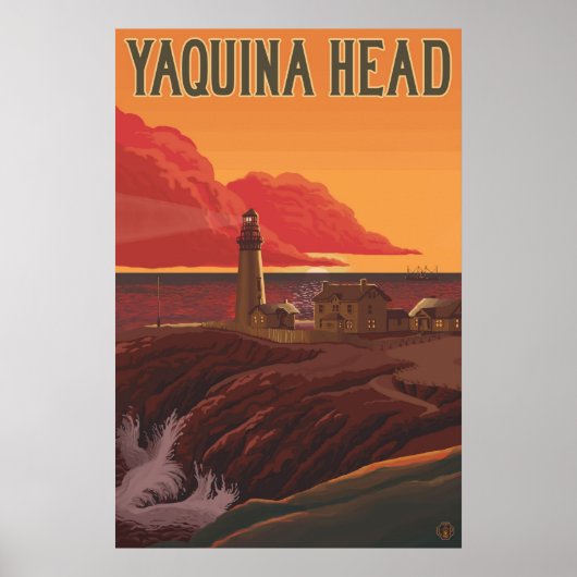 Yaquina Head Lighthouse, Oregon - Reisposter Poster (Voorkant)