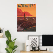 Yaquina Head Lighthouse, Oregon - Reisposter Poster (Thuiskantoor)