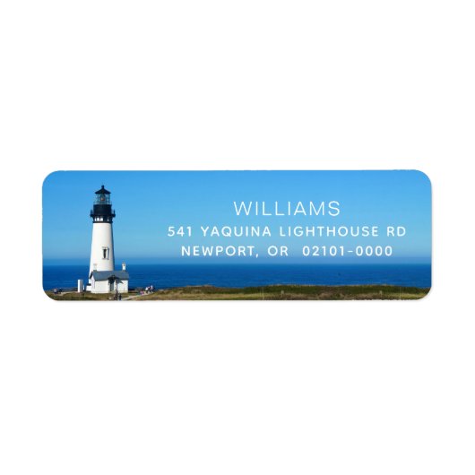 Yaquina Head Lighthouse Return Address Label (Voorkant)