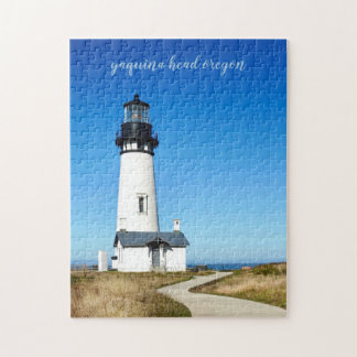 Yaquina Head Script Lighthouse Jigzaag Puzzle Legpuzzel