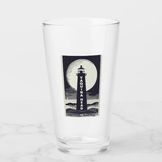 Yaquina Head Vuurtoren Oregon Moon Glas (Voorkant)