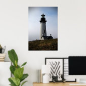 Yaquina Lighthouse Blue Poster (Thuiskantoor)