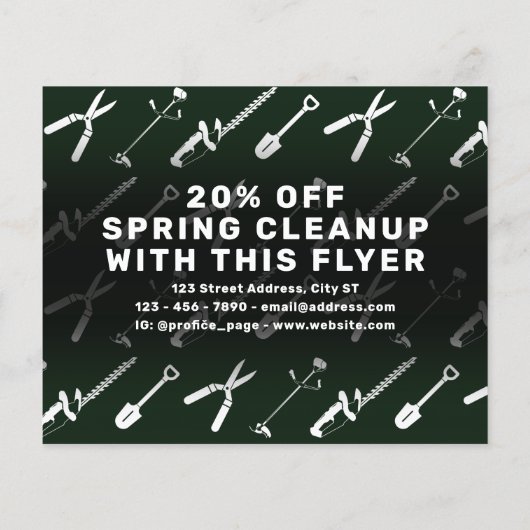 Yard Care Tools patroon Flyer (Achterkant)