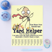 Yard Lawn Cleaning Work Promotional Flyer (Enkel)