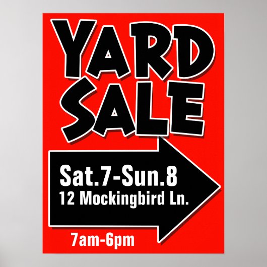 YARD SALE customizable poster (Devant)
