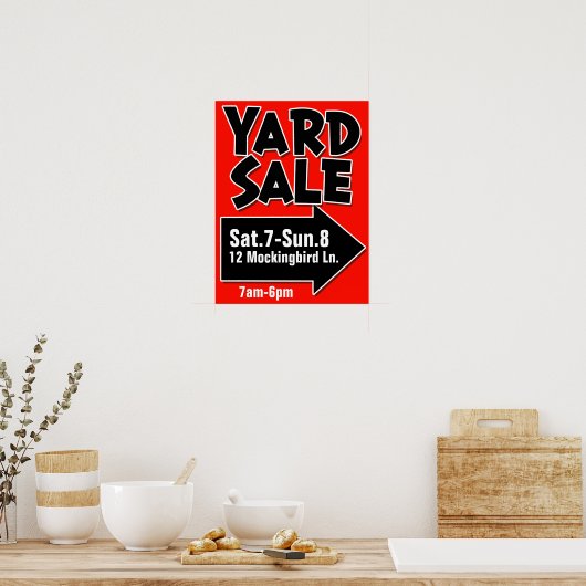 YARD SALE customizable poster (Cuisine)