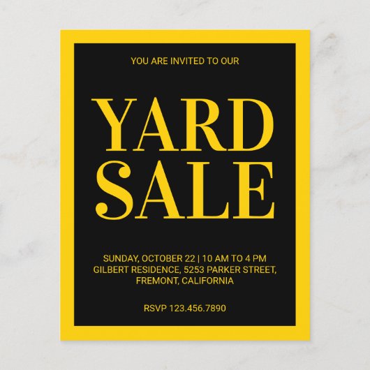 Yard Sale Flyer (Achterkant)