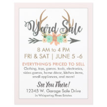 Yard Sale Flyer Sjabloon - Licht