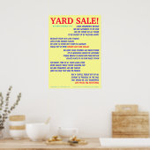 Yard Sale Poem Poster (Keuken)