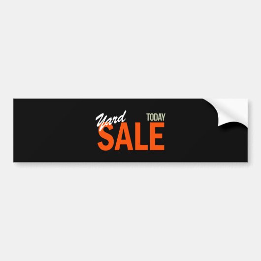 Yard Sale Vandaag Bumpersticker (Voorkant)