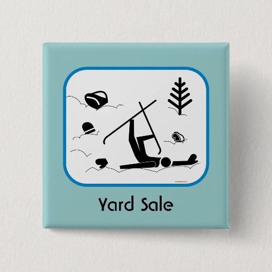Yard Sale Vierkante Button 5,1 Cm (Voorkant)