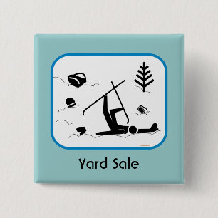 Yard Sale Vierkante Button 5,1 Cm
