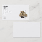 Yard Tools Leaning on Stacks of Hay Visitekaartje (Voorkant / Achterkant)