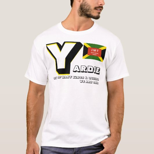 YARDIE. Mannen Basic Tshirt (Voorkant)