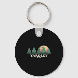 Yardley Pa Vintage Terugblik T-shirt Retro 70s Des Sleutelhanger