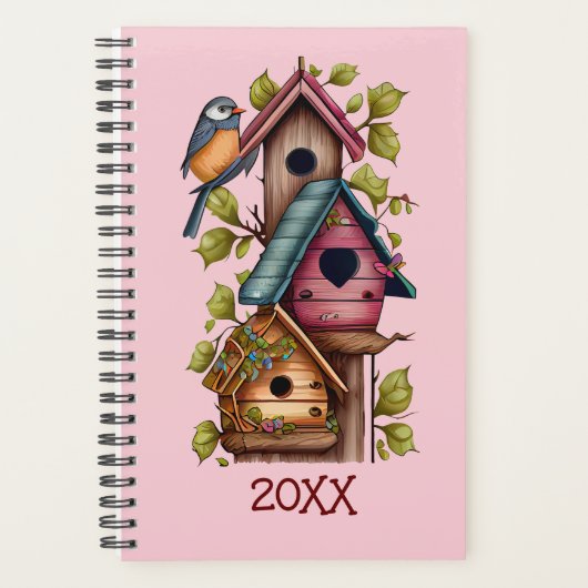 Yarly Birdhouse Pink Date Planner (Voorkant)