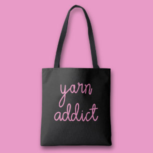 Yarn Addict Typografie Draagtas