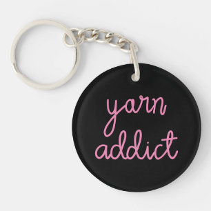 Yarn Addict Typografie Sleutelhanger