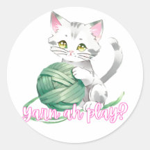 Yarn ah jouer autocollant