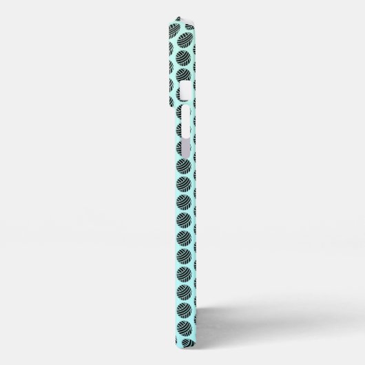 Yarn Balls Gradient Mint Patterned Phone Case iPhone Hoesje (Linkerkant)