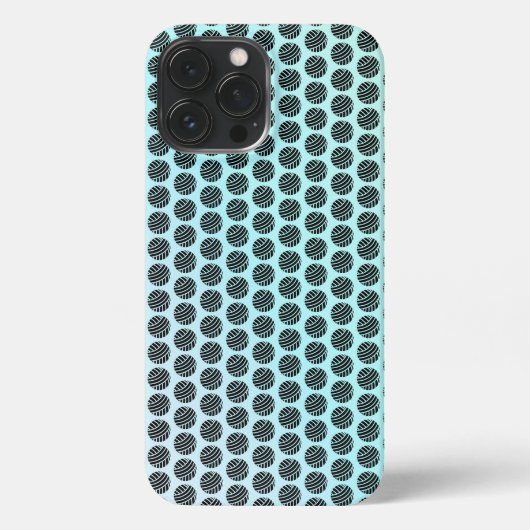 Yarn Balls Gradient Mint Patterned Phone Case iPhone Hoesje (Achterkant)
