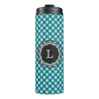 Yarn Balls Seamless Pattern met Monogram Thermosbeker