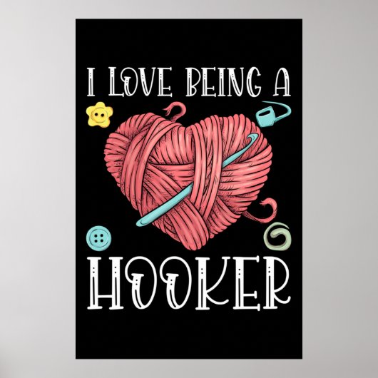 Yarn Crocheting Knitting Day Poster (Voorkant)