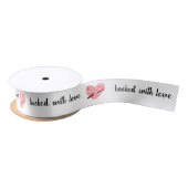 Yarn Heart Crochet Hook + Jouw tekst Lint (Spoel)