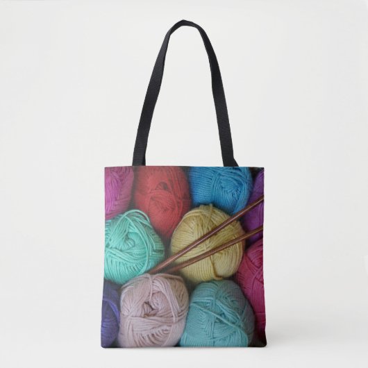 Yarn Knitting Project Tote Bag (Voorkant)