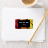 Yarn Red Oranje Yellow Knitt Handspun Label (Insitu)