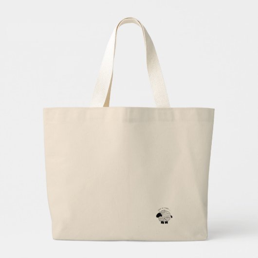 Yarn Sheep Knitting Project Canvas tas (Achterkant)