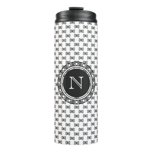 Yarn Skein Pattern met Monogram Thermosbeker (Voorkant)