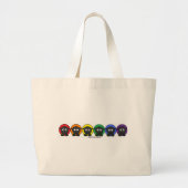 Yarnoholics Anonymous Fluffy Rainbow Sheep Grote Tote Bag (Voorkant)