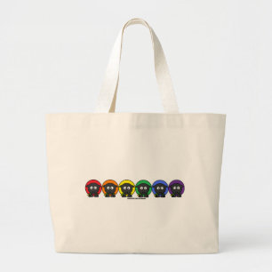 Yarnoholics Anonymous Fluffy Rainbow Sheep Grote Tote Bag