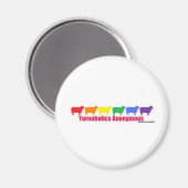 Yarnoholics Anonymous Rainbow Sheep Magneet (Voorkant / Achterkant)