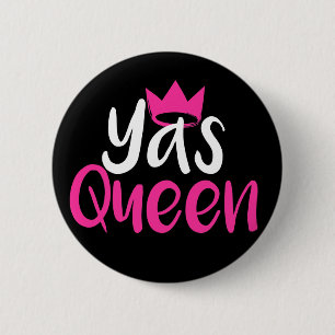 Yas Queen Badge-toets Ronde Button 5,7 Cm