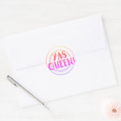 Yas Queen! Bullseye roze cirkel Stickers (Envelop)