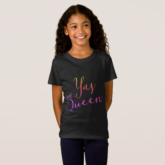 Yas Queen. Kroonkool T Shirt (Voorkant volledig)
