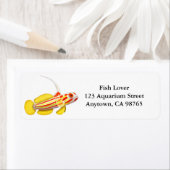 Yasha Hase Goby Poisson Étiquette de adresse perso (En situation)