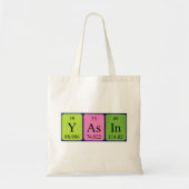 Yasin periodieke lijstnaam canvas tas (Voorkant)