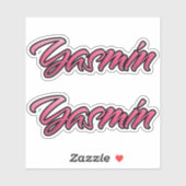 Yasmin faded pink Aufkleber Sticker Stickerset (Vel)