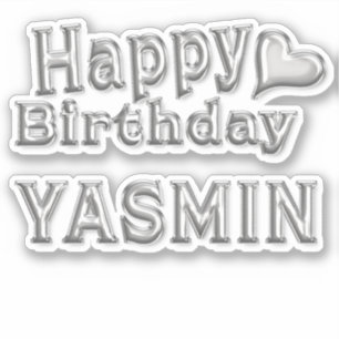 Yasmin Happy Birthday Autocollants