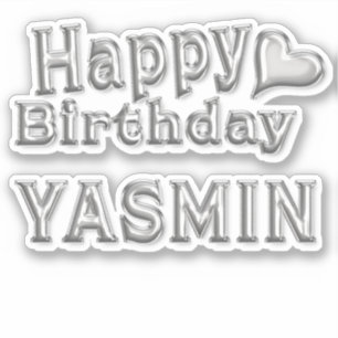 Yasmin Happy Birthday Autocollants Autocollants