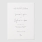 Yasmin Modern Elegant Huwelijk Vellum Uitnodigingen (Voorkant)