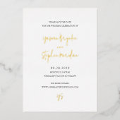 Yasmin Modern Elegant Wedding Save the Date Folie Uitnodiging (Voorkant)