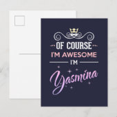 Yasmina Natuurlijk ben ik Geweldige Briefkaart (Voorkant / Achterkant)