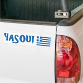 YASOU! Bumpersticker Griekse vlag (Op Truck)