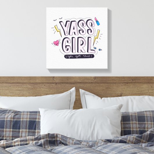 Yass Girl | U hebt dit Canvas Afdruk (Insitu (Slaapkamer))